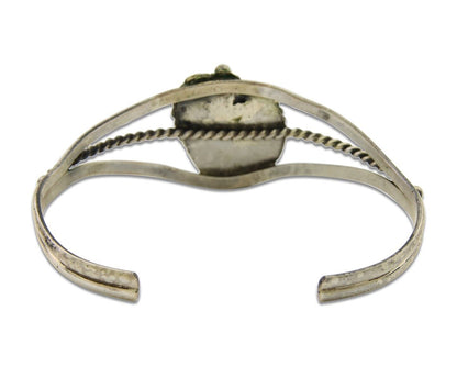 Navajo Bracelet 925 Silver Cuff Turquoise Handmade Native Artist C.80's