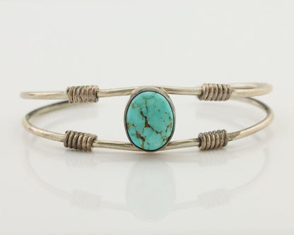 Navajo Bracelet 925 Silver Natural Blue Turquoise Native American C.80's