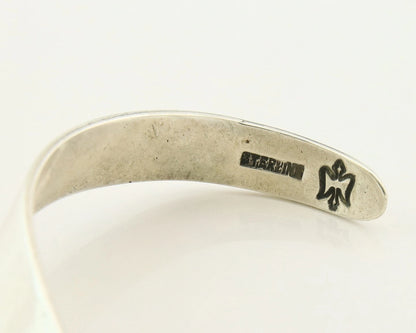 Navajo Cuff Bracelet 925 Sterling Silver Vintage Handmade Signed Thunderbird