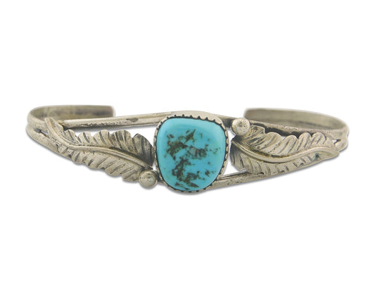 Vintage Navajo Bracelet 925 Silver Turquoise Traditional Handmade Authentic