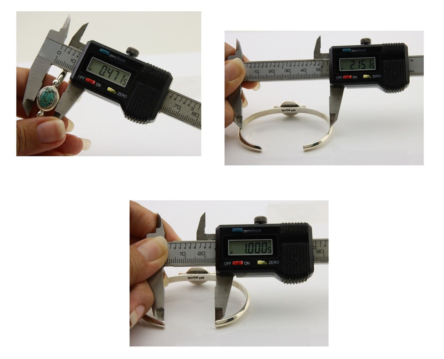 Navajo Kingman Turquoise Bracelet 925 Silver Artist Native American C.80's