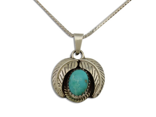 Navajo Turquoise Necklace 925 Silver Native American Artist C.80's