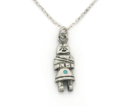 Navajo Necklace Sterling Silver Natural Blue Turquoise Vintage
