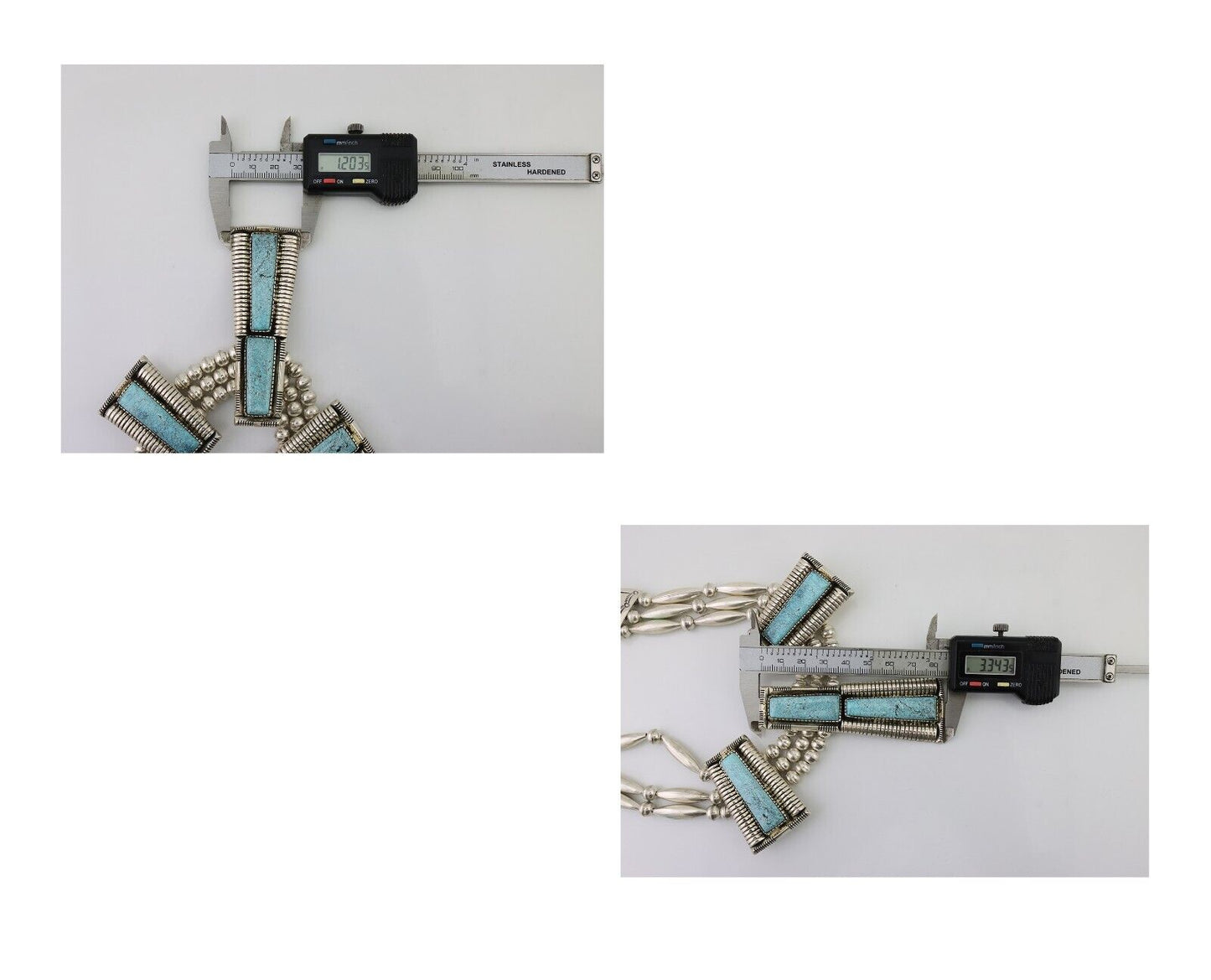 Navajo Necklace Mine 8 Turquoise Handmade Artist Signed D C.80's