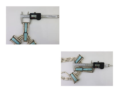 Navajo Necklace Mine 8 Turquoise Handmade Artist Signed D C.80's