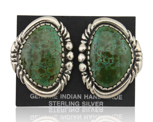 Navajo Earrings 925 Natural Royston Turquoise Native American Artist C.80's