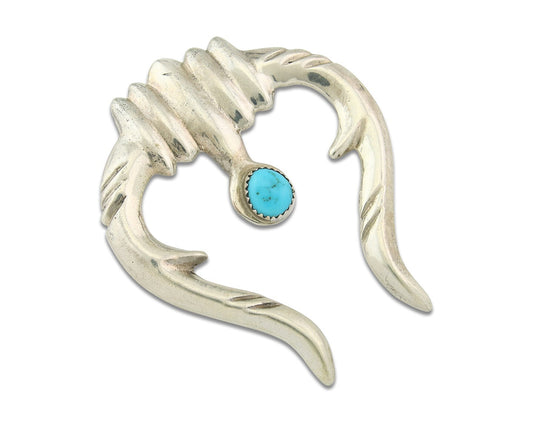 Navajo Sterling Silver Pendant Handmade Authentic Vintage C.80's