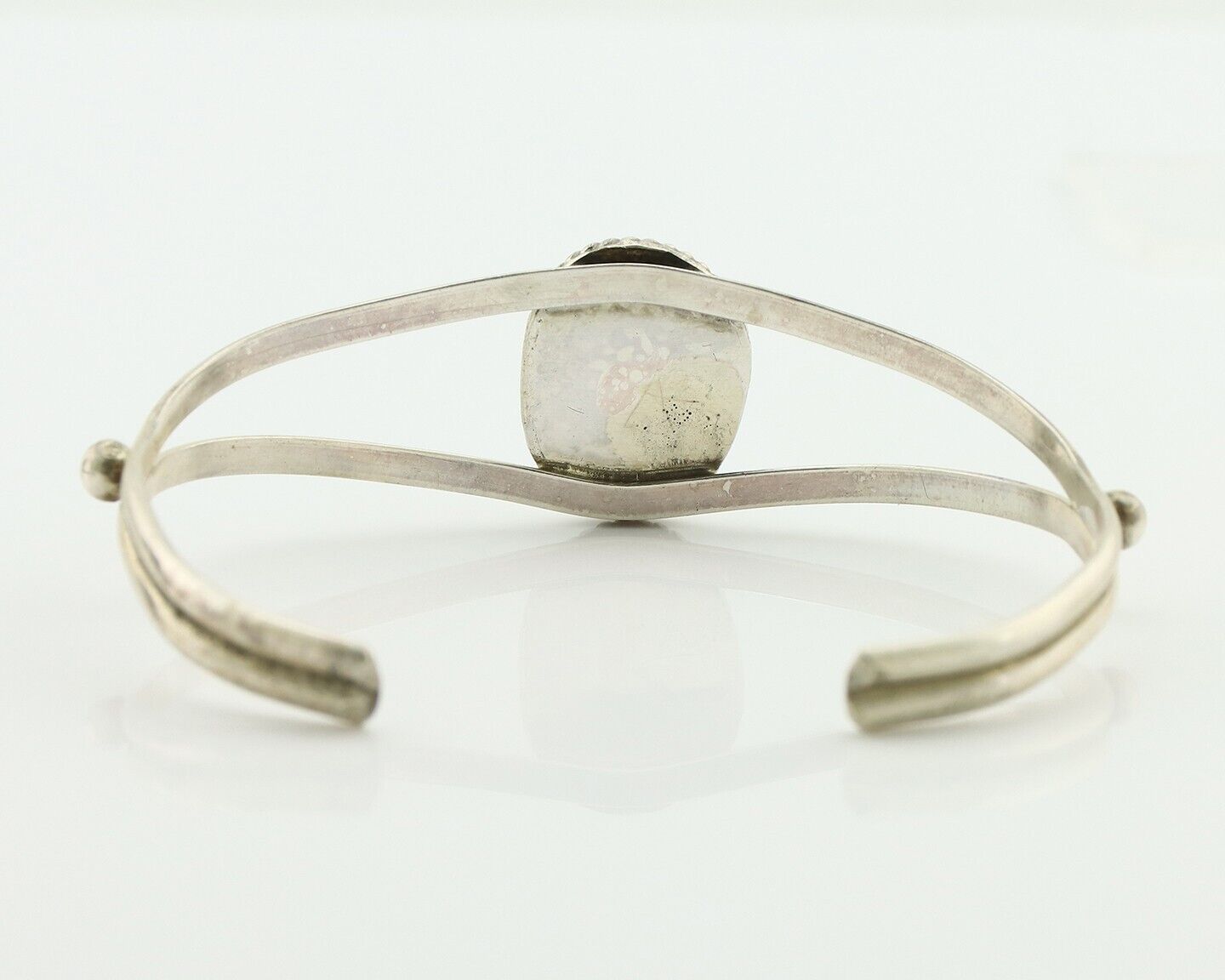 Navajo Bracelet 925 Silver Sleeping Beauty Turquoise Native Artist C.80's