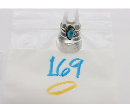 Navajo Ring 925 Silver Sleeping Beauty Turquoise Signed SkyStone Creations C80s