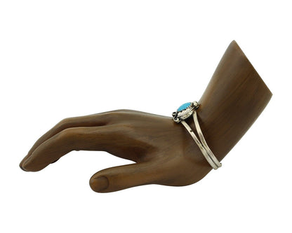 Navajo Slave Bracelet 925 Silver Arizona Turquoise Native American Artist C.80's