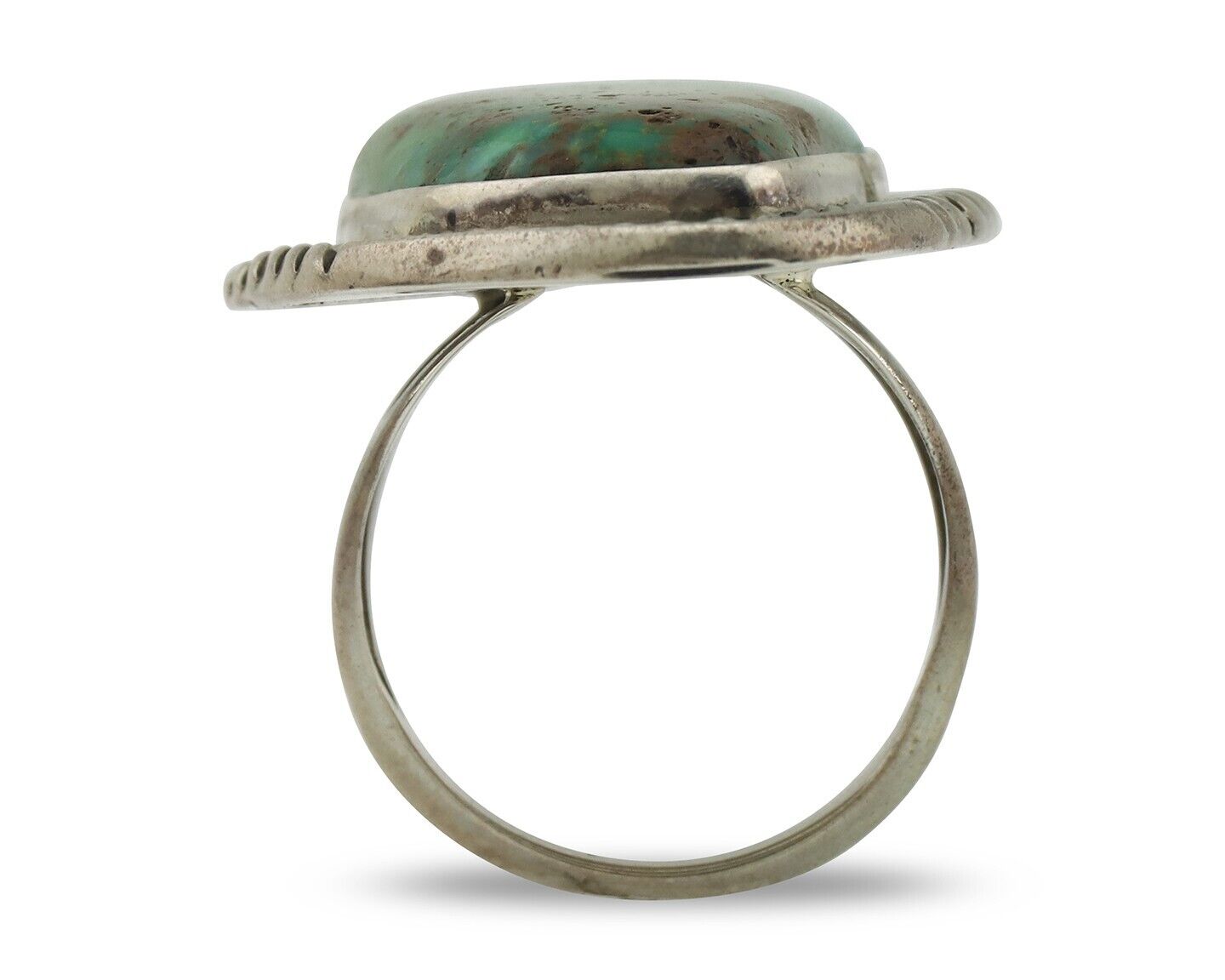 Navajo Ring 925 Silver Arizona Turquoise Artist Signed Philip Zachary C.80's