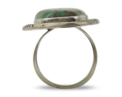 Navajo Ring 925 Silver Arizona Turquoise Artist Signed Philip Zachary C.80's