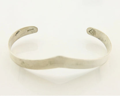 Navajo Cuff Bracelet 925 Sterling Silver Vintage Handmade Signed RainCloud