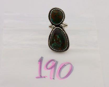 Navajo Handmade Ring 925 Silver Natural Tuquoise Artist Signed B Yazzie C.80's