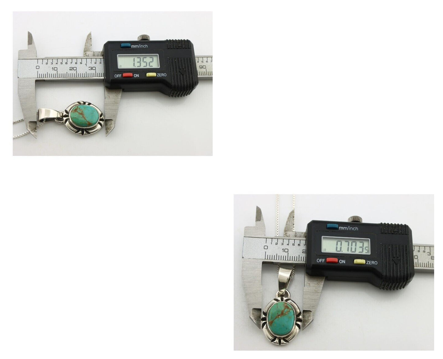 Navajo Necklace 925 Silver Arizona Turquoise Handmade Signed Gecko C.90's