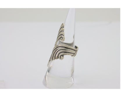 Navajo Adjustable Full Finger Ring 925 Silver Native American Size 5-9 C.80's