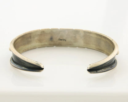 Navajo Cuff Bracelet Sterling Silver Natural Denim Lapis Vintage Handmade