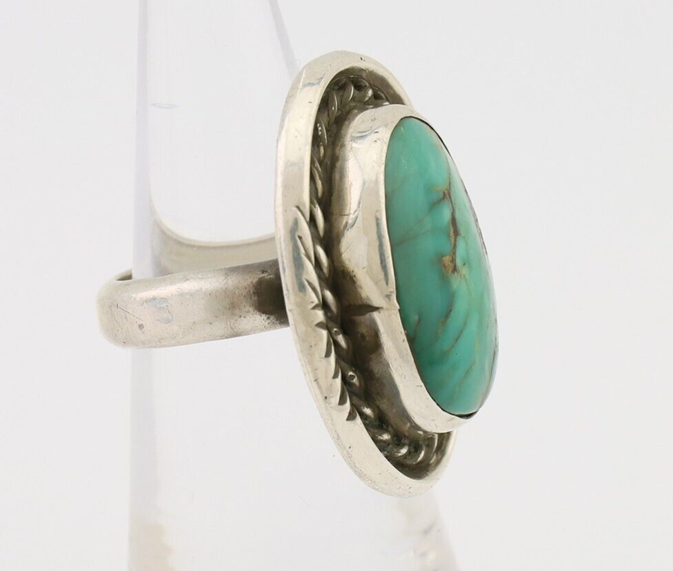 Navajo Handmade Ring 925 Silver Turquoise Native American Artist C.80's