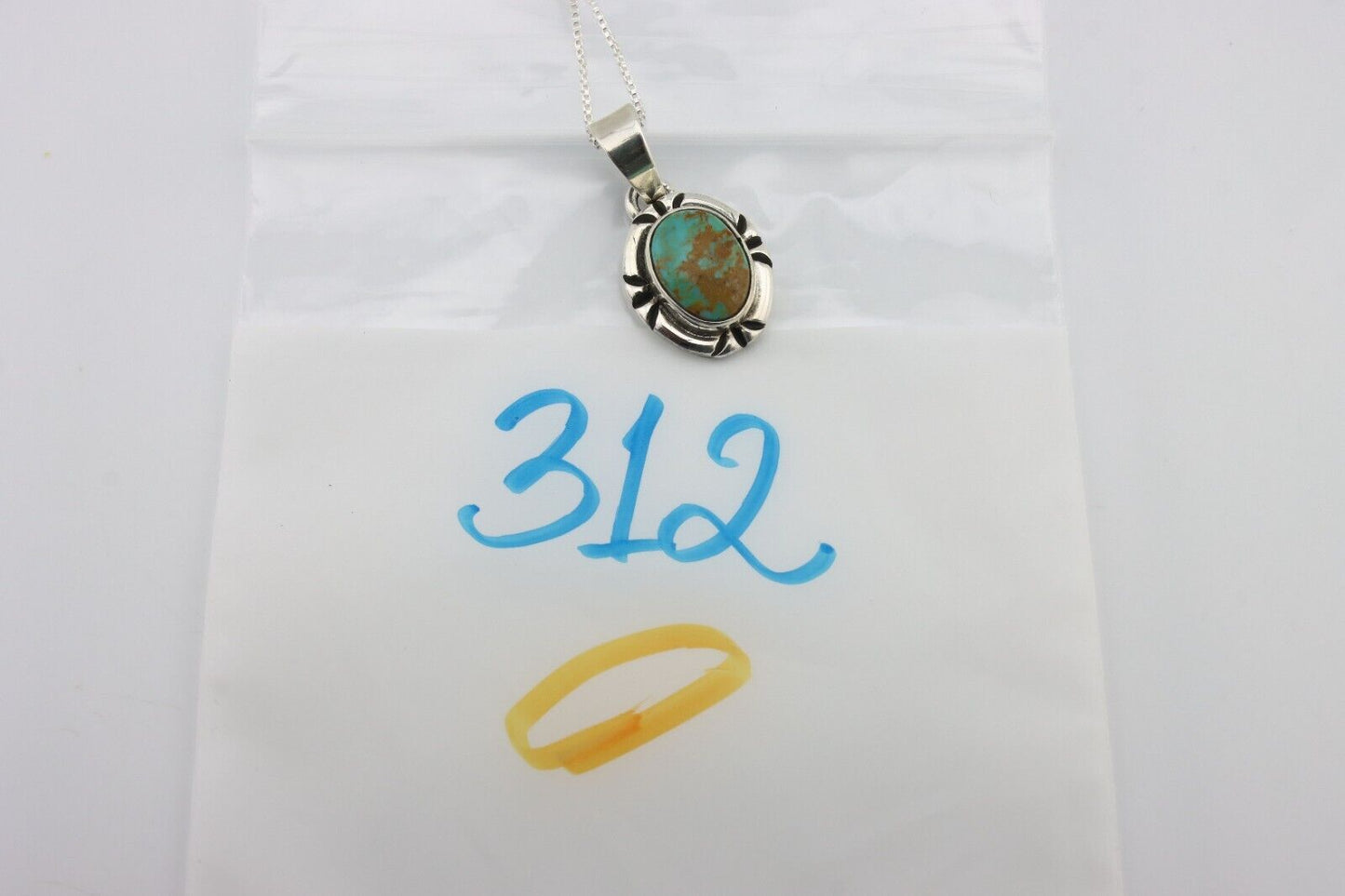 Navajo Necklace 925 Silver Arizona Turquoise Handmade Signed Gecko C.90's