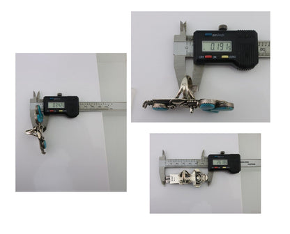 Navajo Kachina Ring 925 Silver Turquoise Artist Signed Broken Arrow C.80's