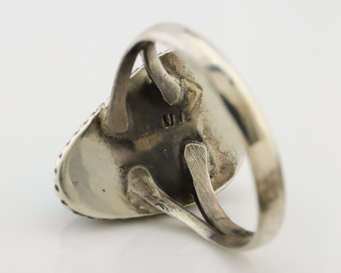 Navajo Handmade Ring 925 Silver Turquoise Native American Artist C.80's