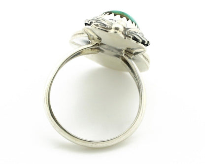 Navajo Ring .925 Silver Natural Mined Southwest Turquoise Artist Signed SN C80s