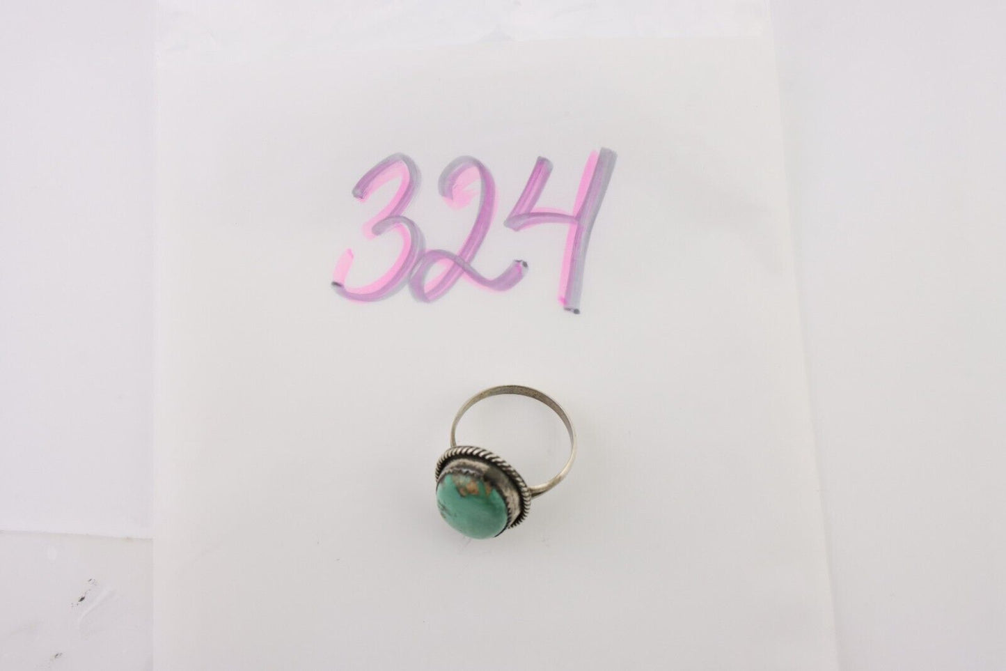 Navajo Handmade Ring 925 Silver Turquoise Native American Artist C.80's