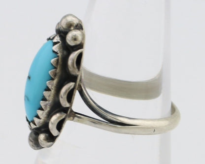 Navajo Ring 925 Silver Turquoise Artist Signed SkyStone Creations C.80's