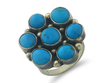 Navajo Ring Sterling Silver Authentic Vintage Turquoise Size 9.0