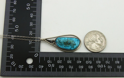Navajo Necklace 925 Silver Natural Turquoise Native American C.80's