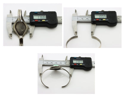 Navajo Bracelet 925 Silver Natural Turquoise Artist Signed L Platero C.80's