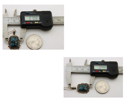 Navajo Necklace 925 Silver Turquoise Artist Signed Billy Eagle C.80's