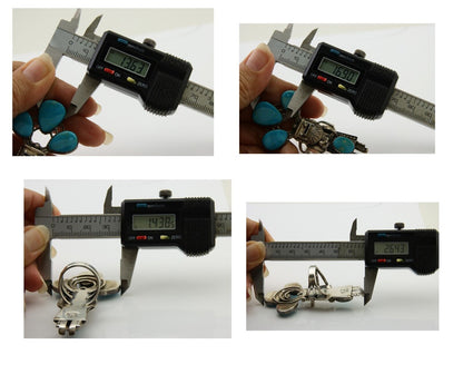 Navajo Kachina Ring 925 Silver Blue Gem Turquoise Signed Broken Arrow C.80's