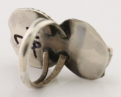 Navajo Handmade Ring 925 Silver Natural Tuquoise Native American Artist C.80's