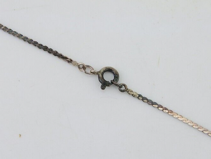 Navajo Necklace 925 Silver Natural Blue Turquoise Artist Tony Guerro C.80's