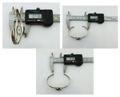 Navajo Slave Bracelet 925 Silver Natural SB Turquoise Native American C.80's