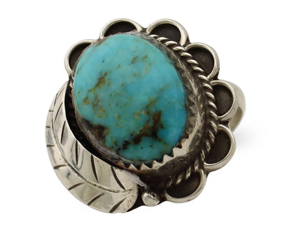 Navajo Handmade Ring 925 Silver Turquoise Native American Artist C.80's