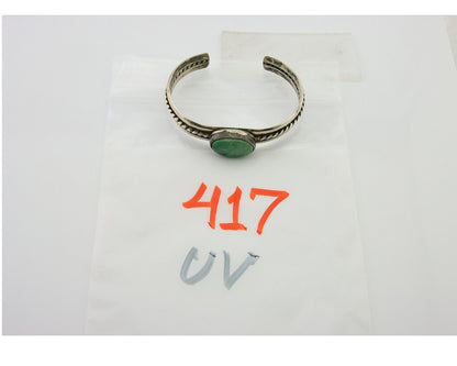 Navajo Cuff Bracelet 925 Silver Turquoise Cuff Native American Artist C.80's