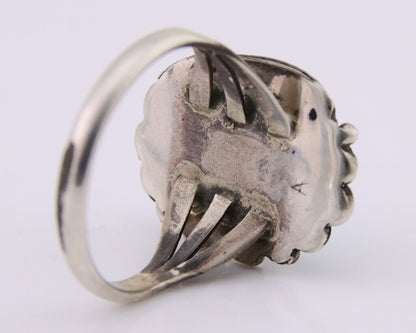 Navajo Ring 925 Silver Natural Blue Turquoise Native American Artist C.80's