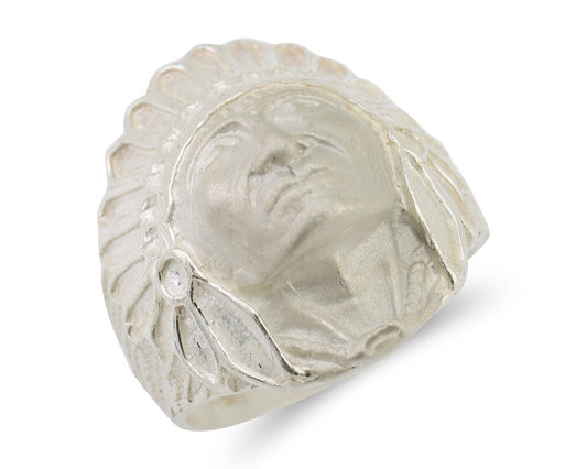 Indian Chief Ring 925 Sterling Silver SOLID CAST 925 STERLING SILVER Size 11.25