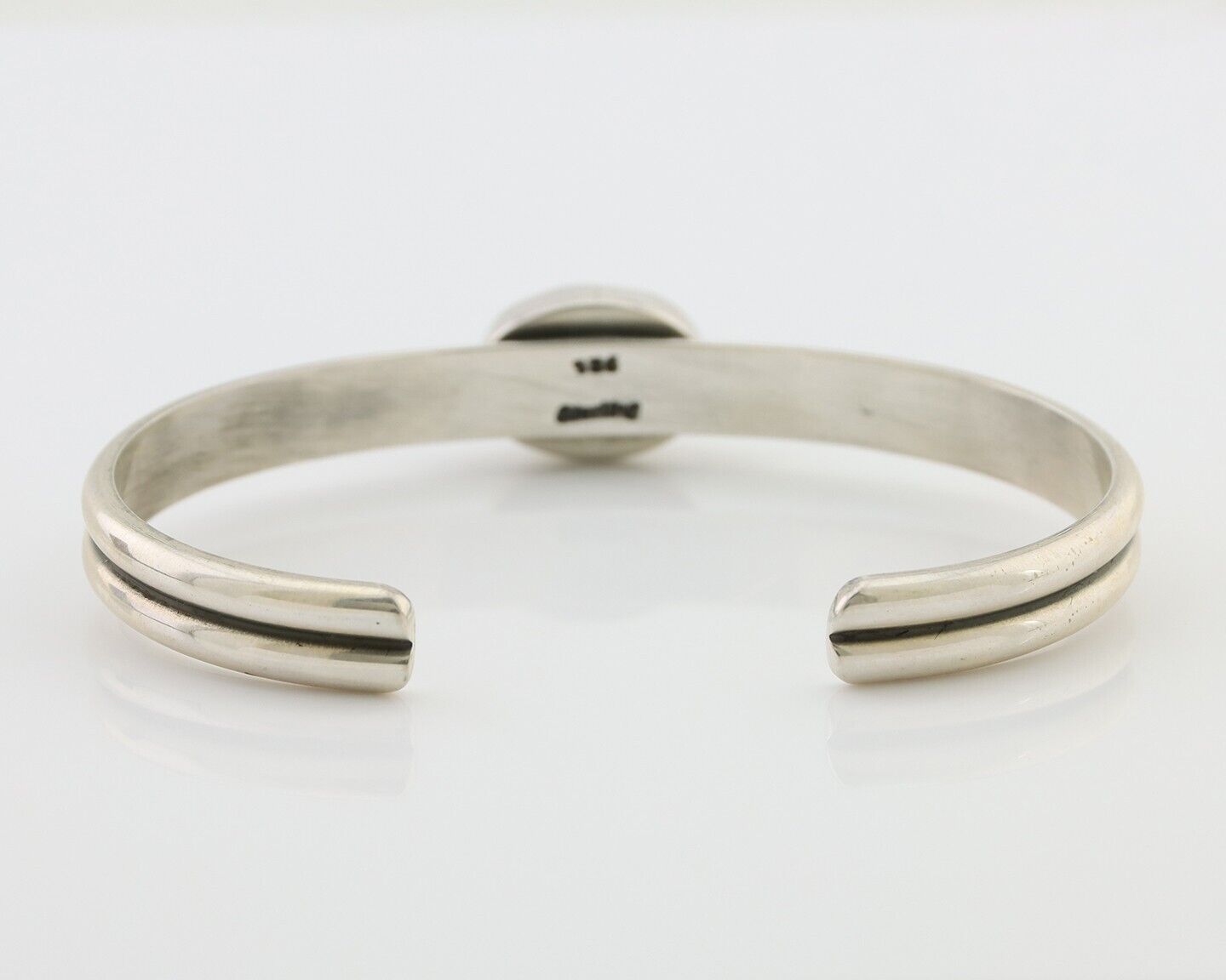 Navajo Cuff Bracelet 925 Silver Natural Blue Turquoise Native American C.80's