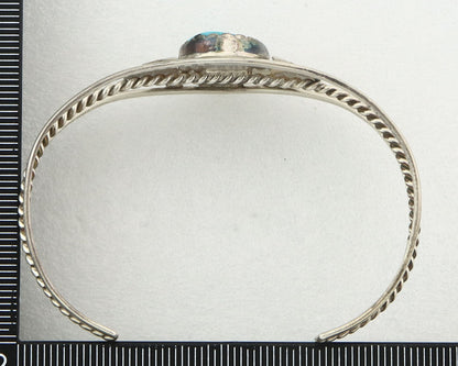 Vintage Navajo Bracelet 925 Silver Turquoise Handmade Signed L T Chee