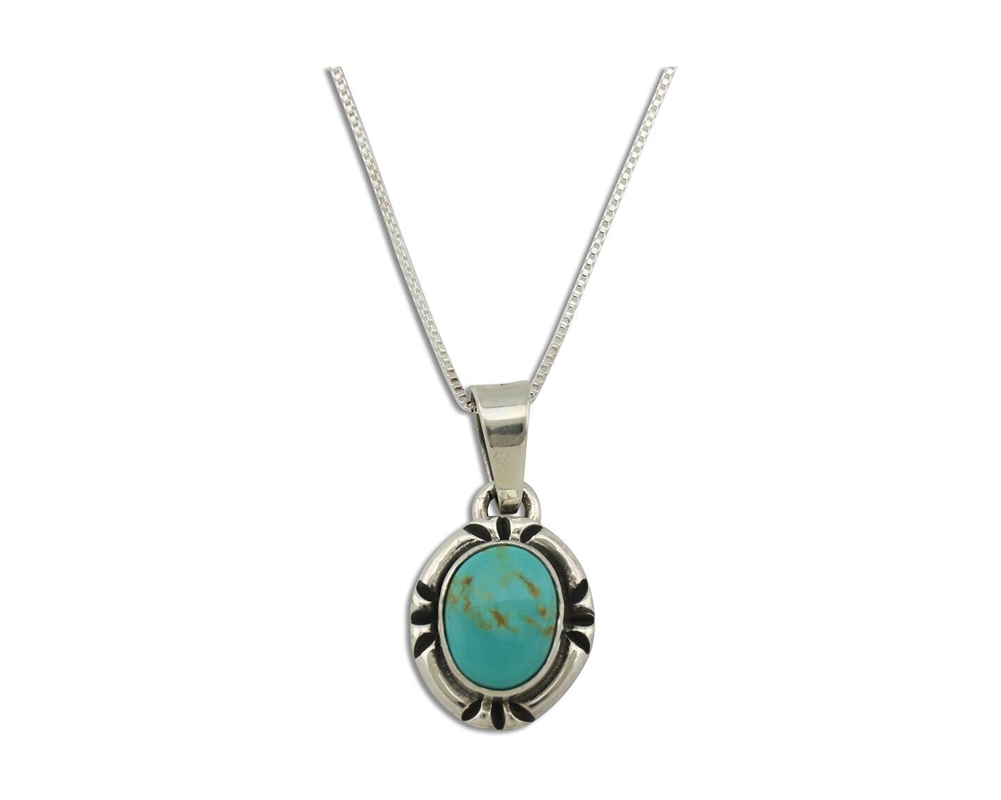 Navajo Necklace 925 Silver Arizona Turquoise Handmade Signed Gecko C.90's