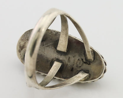 Navajo Ring 925 Silver Natural Turquoise Native American Artist C.80's
