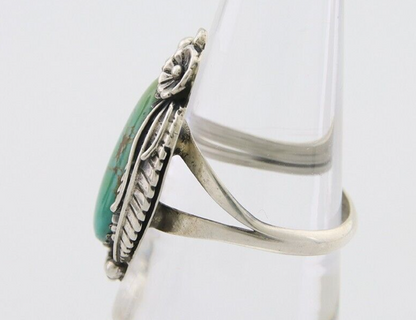 Navajo Handmade Ring 925 Silver Natural Turquoise Native Artist C.80's