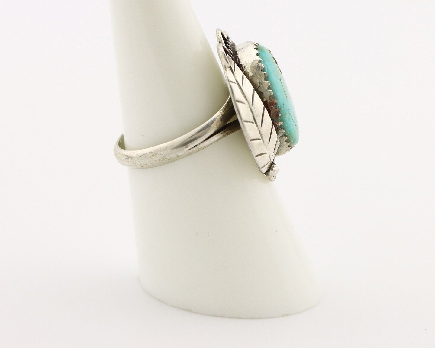 Navajo Handmade Ring 925 Silver Turquoise Native American Artist C.80's