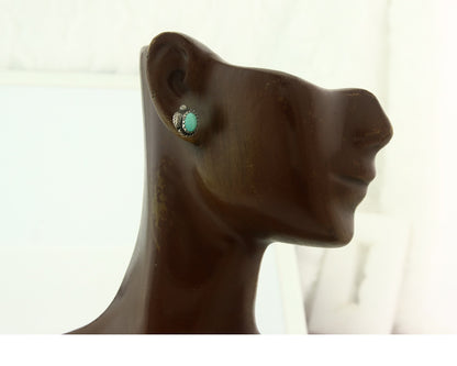 Navajo Earrings Sterling Silver Turquoise Vintage Stud Handmade