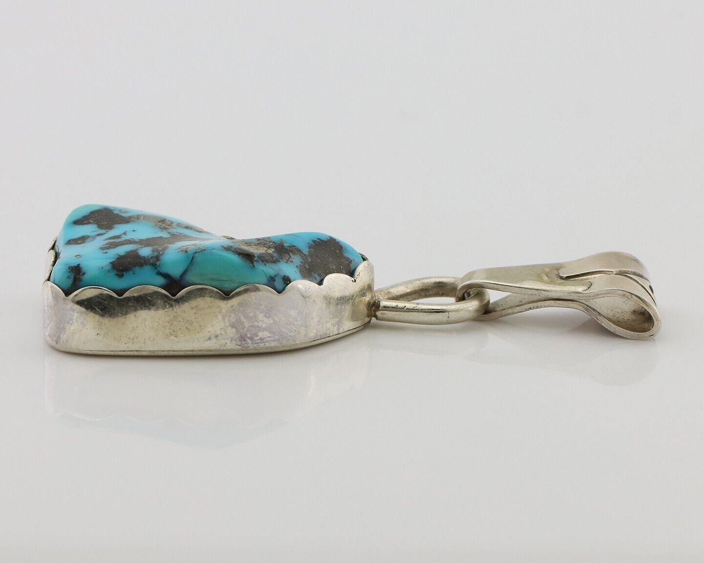 Navajo Necklace Pendant 925 Silver Turquoise Artist Tony Guerro C.80's