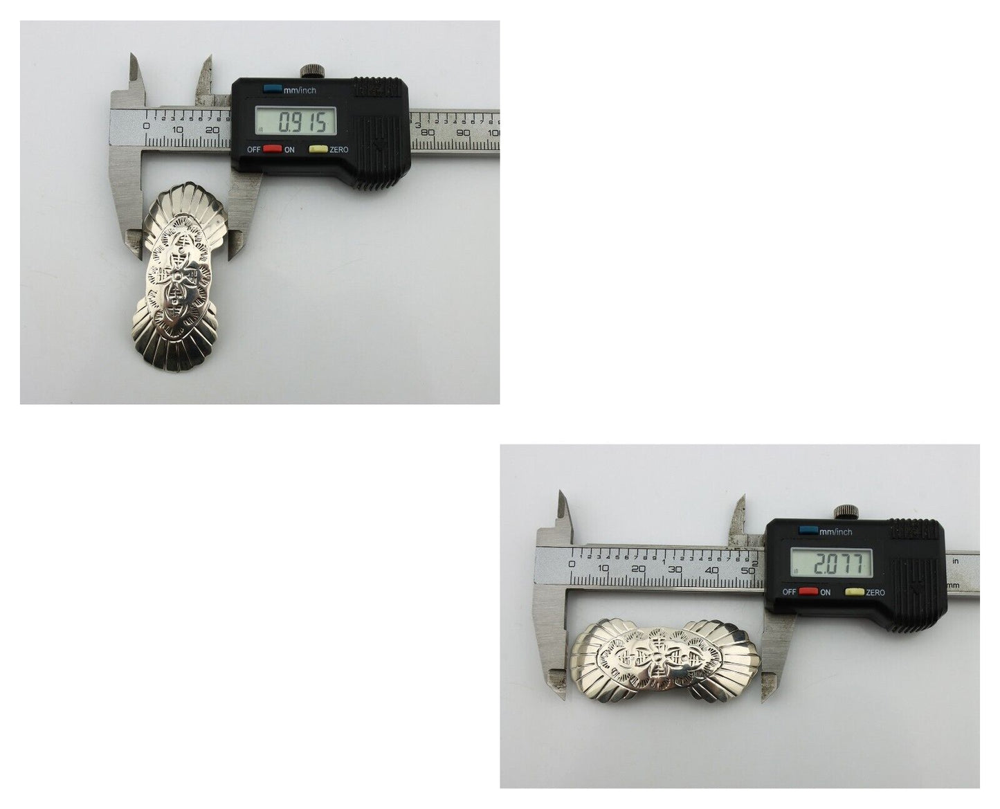 Women's Navajo Hair Clip Hand Stamped 925 Silver Artist Signed C Montoya C.80's