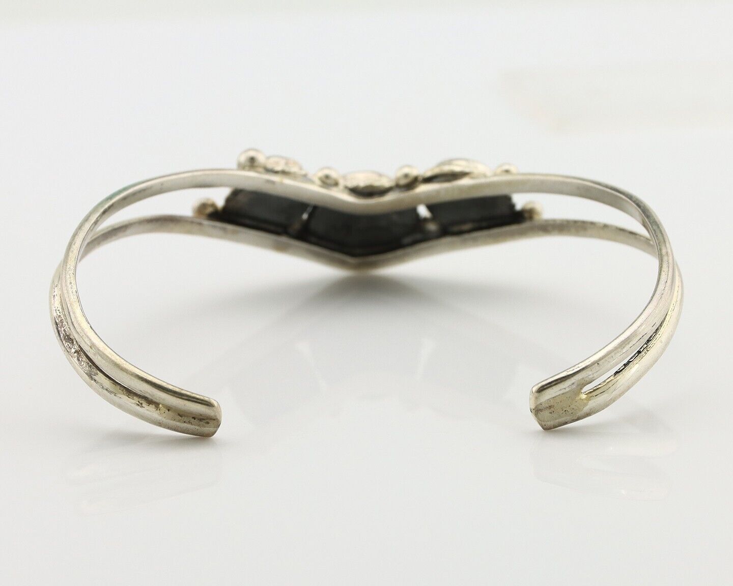Navajo Bracelet 925 Silver Royston Turquoise Artist Signed MC C.80's